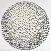 Cluster Metallic Sphere | Dimensions: 48 in Diameter | Medium: acrylic on wooden spheres