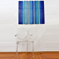 Continuum Gradient Colonnade | Dimensions: 39in W x 36in H | acrylic and hi gloss resin on acrylic panels
