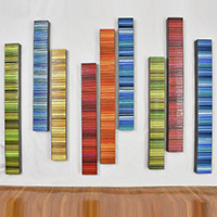 Continuum Staggered | Dimensions: 87in H x 112in W | Medium: acrylic and hi gloss resin on wood