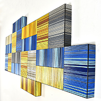 Matrix 8 | 15ft W x 50in H | Medium: acrylic and hi gloss resin on wood