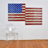 E Pluribus Unum | Dimensions: 72" wide by 44" high | Medium: Acrylic and High Gloss Resin on Wood