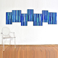 Matrix Soundwave | Dimensions: 102in W x 33in H.jpg | Medium: acrylic and hi gloss resin on wood