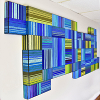 Matrix Tiered 3 | Dimensions: 84in W x 42in H | Medium: acrylic and high gloss resin on wood
