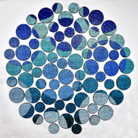 Fractured Circle Ball | Dimensions: 74.5in W x 76.5in H x ¾in D | Medium: acrylic and hi-gloss resin on wood