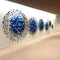 Cluster Overlapping Circles II | Dimensions: 25ft wide x 7ft high | Medium: acrylic on wood