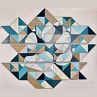 Fractured Paw | Dimensions: 72in wide x 92in high | Medium: acrylic and high gloss resin on wood